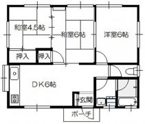 中井貸家（1階部分）の間取り画像