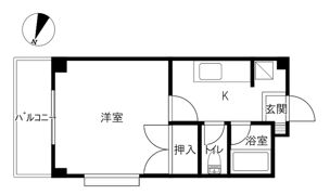 カワバハイツの間取り画像