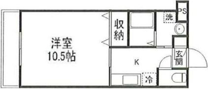 フラット府中の間取り画像