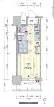 プレサンスタワー北浜の間取り画像