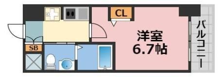 エステムコート阿波座プレミアムの間取り画像