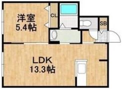 Lien KitahiroshimaⅠの間取り画像