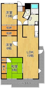 リンデンハイツ守恒 304号室の間取り画像