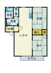 コーポハピネスAの間取り画像