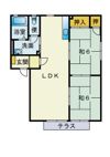 コーポハピネスCの間取り画像