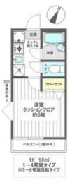 ベルドーラ一之江Dの間取り画像