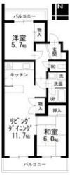 ヒルトップ東山の間取り画像