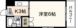第88東白島ビルの間取り画像