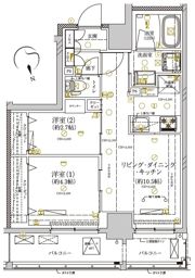 ディアレイシャス平和島の間取り画像