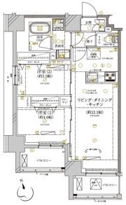 ディアレイシャス平和島の間取り画像