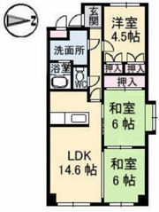 サンライズ三滝橋の間取り画像