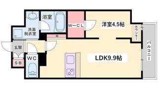 ルガールボニート新神戸の間取り画像