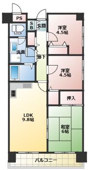サンパレス桃山台の間取り画像