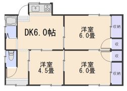 佐藤借家 南西の間取り画像