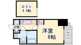 エステムコート神戸・県庁前Ⅳ GRANDIOの間取り画像