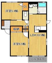 ファミーユ樹 Aの間取り画像