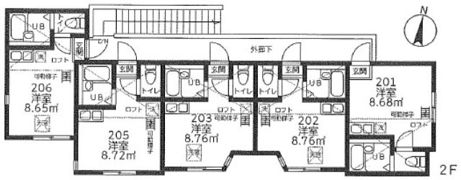 Hu横浜鶴見の間取り画像