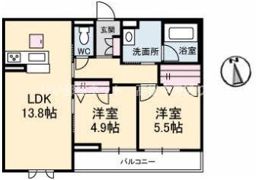 ベレオ三条の間取り画像