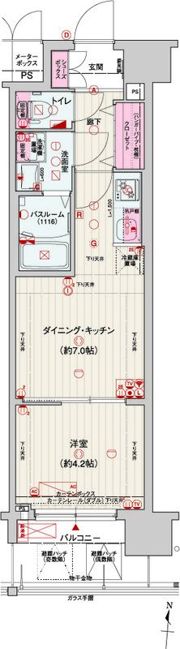 レオンコンフォート梅田北の間取り画像