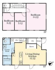 貸家 西浦賀5丁目の間取り画像