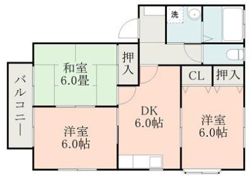 パーチェ江津Bの間取り画像