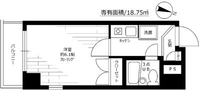 菱和パレス月島の間取り画像