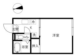 ハイツ白馬の間取り画像