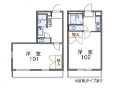 レオパレスフォレスト中井の間取り画像