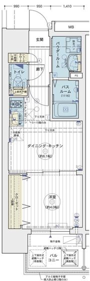 エステムコート難波IIIラグースの間取り画像