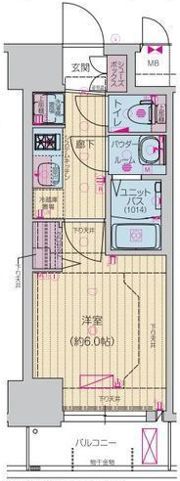 プレサンス四天王寺前夕陽ヶ丘ヴィリードの間取り画像