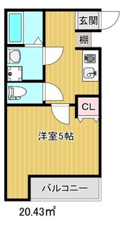 クレア伝法の間取り画像