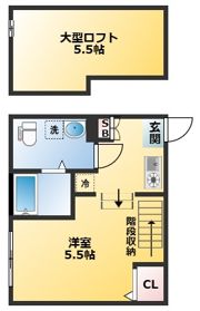 ハーモニーテラス梅田Ⅲの間取り画像