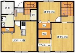 Cashurry CoCoの間取り画像