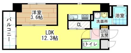 Erde三萩野の間取り画像