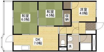 牛田東ハイツの間取り画像