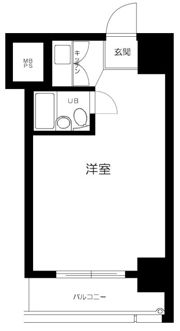 茅場町スカイハイツの間取り画像