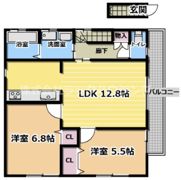 中山貸家の間取り画像