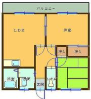 ウイングハイツサカウエBの間取り画像