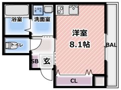 セレコート寝屋川本町の間取り画像