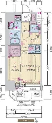 プレサンスNAGOYA覚王山の間取り画像