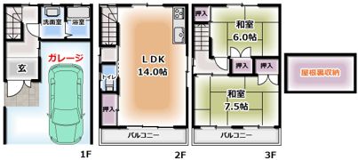 江端町戸建の間取り画像