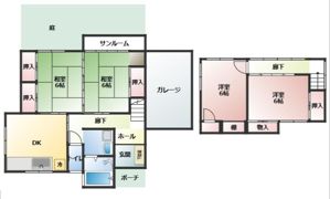上熊野戸建ての間取り画像