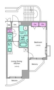 ビエラコート天神橋の間取り画像