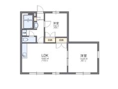 レオパレス鹿子木AREAⅡの間取り画像