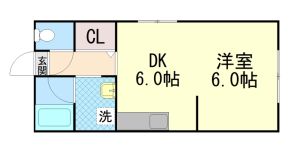 岡本グローリーハイツの間取り画像