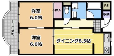 ロイヤル忍ヶ丘の間取り画像