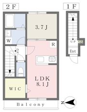 Onestep鷹子の間取り画像