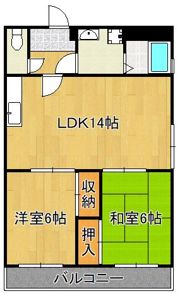 米谷木町第1ビルの間取り画像