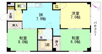 セントラルリバーC棟の間取り画像