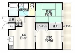 レジデンスハラの間取り画像